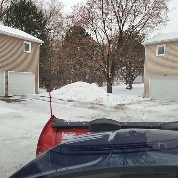 The Lunseth snow removal truck in action